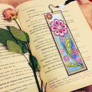 DIY Special Shaped Diamond Painting Cross Stitch Flower Leather Bookmarks Newly