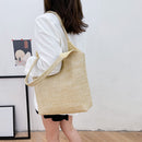 Vacation Beach Large Capacity Handbag Women Straw Weave Underarm Shopping Bag