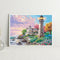 Seaside Villa Lighthouse Wall Oil Paint By Number Home Canvas Wall Poster