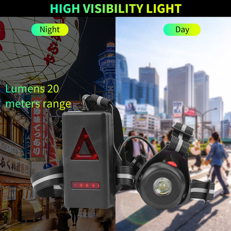 Night Running Lights Waterproof Running Vest Gear for Walking Running Camping