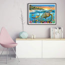 Sea Turtle 5D DIY Diamond Painting Rhinestone Full Round Drill for Room (J844