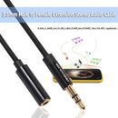 Braided Headphone Extension Cable 3.5mm Jack Male to Female Audio Cord Newly