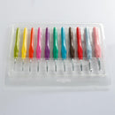 11PCS Aluminum Crochet Hooks Knitting Needles Multi Color Comfort Ergonomic Gri