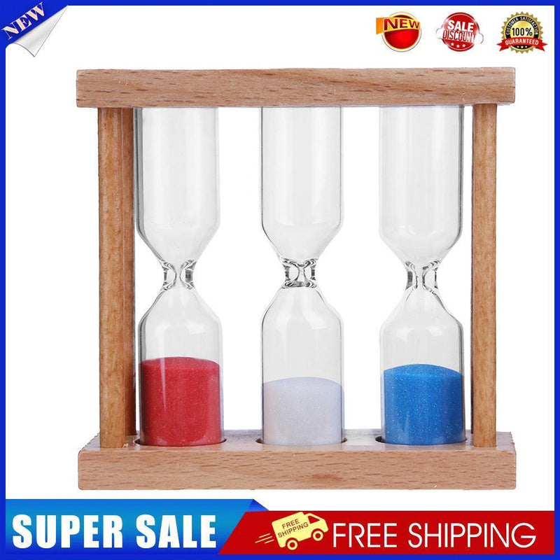 1/3/5 Minutes Wood Frame Hourglass Sandglass Sand Clock Timer Random Color