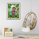 5D Diamond Painting DIY Cartoon Girl Full Round Drill Picture Home Decoration
