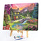 Woods Hut Deer Oil Paint By Numbers DIY Canvas Wall Art Picture Craft Home Decor