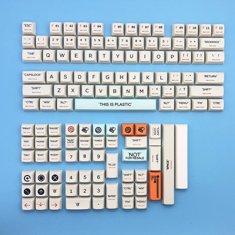 127pcs XDA Height Keycap Mechanical Keyboard Accessories Parts for MX Switches