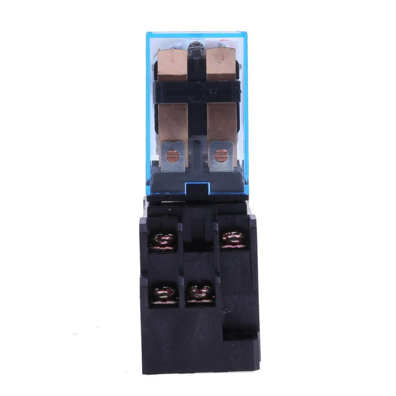 220V 10A LY2NJ Mini 8 Pin Coil Power Electric Relay With Socket Base Black