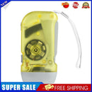 LED Hand Pressing Dynamo Flashlight Lamp Portable Hand Crank Torch (Yellow)