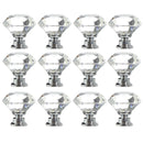 Drawer Crystal Glass Knobs Cupboard Pulls Door Knobs Diamond Shape Pull Handle