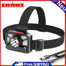 Portable LED + COB USB Headlamp Rechargeable Waterproof Headlight Fishing Lamps