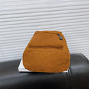 Women School Corduroy Solid Color Backpack Autumn Winter Fashion Small Rucksack