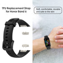 Silicone Smart Watch Strap for Honor Band 6 Replacement Wristband (Black) Newly