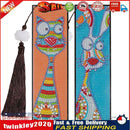 2pcs Special Shaped Drill Diamond Leather Tassel Bookmark DIY Art (SQ15) Newly