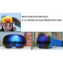 Ski Goggles Anti-Fog Snowboard UV Protection Sports Glasses (Red Lens) Newly