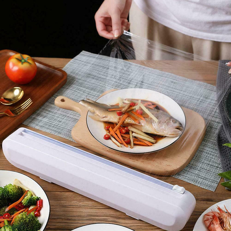 Food Wrap dispenser Foil Cling Film Roll Baking Parchment Holder Plastic M4N1