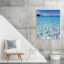 Paint By Numbers DIY Clear Beach Painted on Canvas Oil Picture Craft Wall Decor