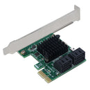 PCI Express 1X to SATA3.0 4 Port Riser PCI-E X1/X4/X8/X16 Expansion Adapter