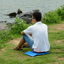 Outdoor Camping Mat Cushion Folding Portable Picnic Seat Pad (Blue Black) Newly