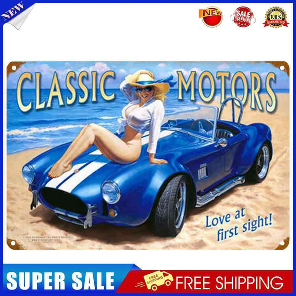 Metal Sign Plaque Tin Signs Classic Motor Tin Plate Art Wall Poster Decor