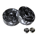 2Set Cycling Road Bike Sports Cork Handlebar Tape+ 2 Bar plug black+camo