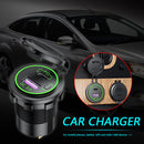 Car Motorcycle Dual USB Charger PD QC3.0 USB Charger Socket Adapter (Green)
