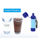 Drinking Water Filter Tools Hiking Survival Water Purifier w/ Straw (Blue) Newly