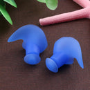 Flower Shape Waterproof Soft Silicone Earplugs for Swimming Diving (Blue) Newly