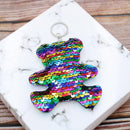 Sequins Keychain Bear Sequins Shiny Lovely Keychain Car Keys Girl Pendant Gif