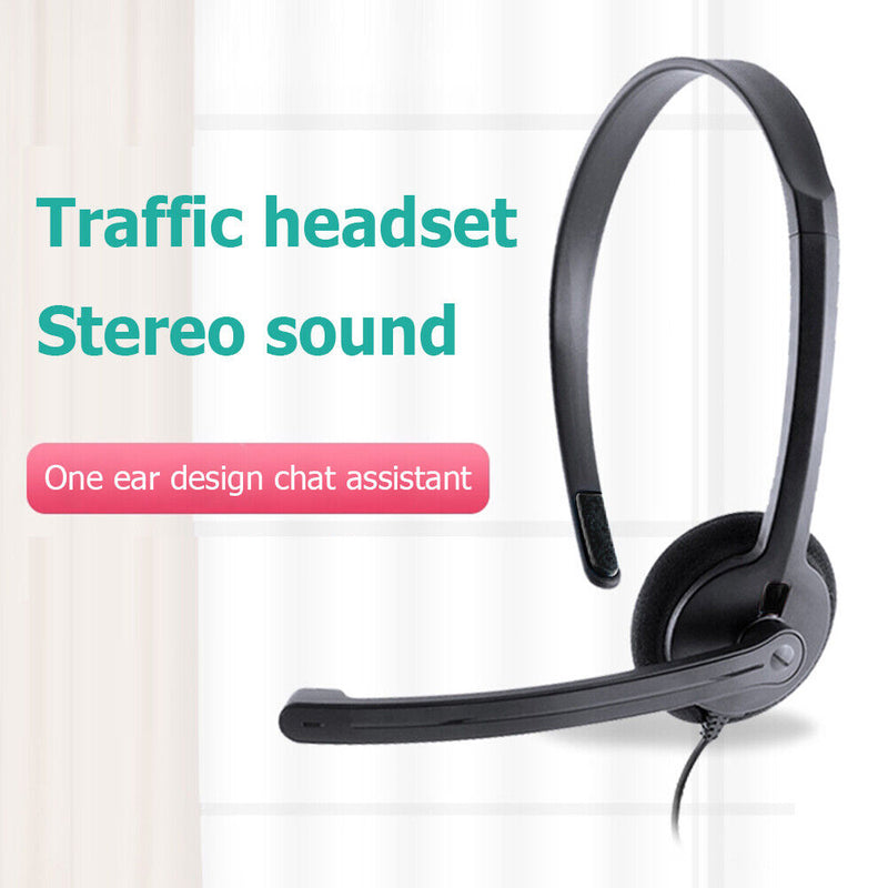Service Headphone Telephone Wired Phone Headset Retractable Headband for Phones