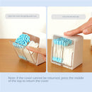 Cotton Swabs Qtips Storage Organizer 2 Grids Separate Holder Box (White) Newly