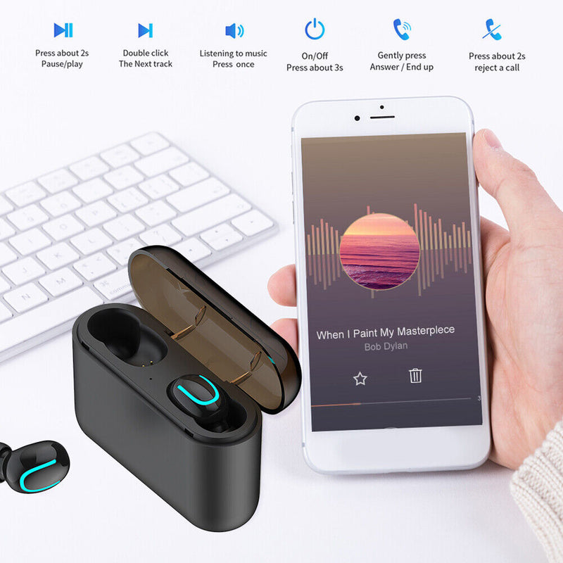 HBQ-Q32 TWS Bluetooth In Earbuds Sports Earphones Power Bank with Microphone