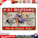 Advertising Characters Retro Plaque Metal Tin Painting Wall Art Poster (B) Newly