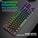 K16 87 Keys RGB Mechanical Gaming Keyboard Wired Backlit for Gamer PC Laptop