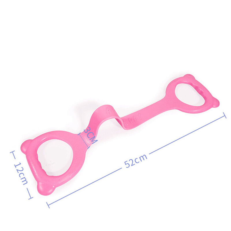 Yoga Fitness Resistance Band 8 Word Chest Expander Exercise Rope (Rose Red)