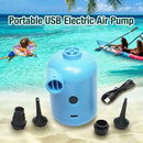 Portable USB Electric Air Pump +4 * Nozzles For Car For Blowing Deflates N1L9
