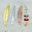 Leaf shape Page markers Students Stationery Metal Feather Bookmark Book darts