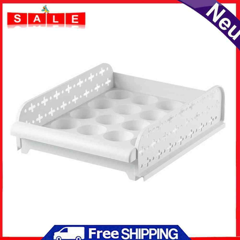 20 Grids Egg Storage Box Food Protect Holder Plastic Refrigerator Space Saver