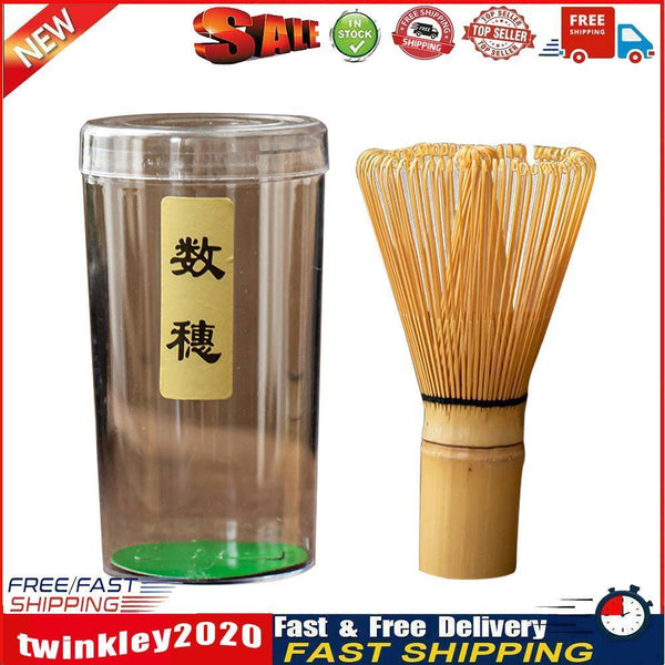 Bamboo Matcha Powder Stirring Whisk Coffee Green Tea Brushes Teaware (B) Newly