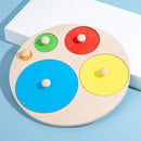 Geometric Hand Grabbing Board Wooden Jigsaw Children Educational Toys (C) Newly