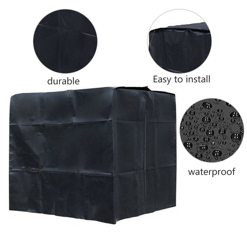 Water Tank Protective Cover IBC Container Waterproof Dust Sunscreen (Black)