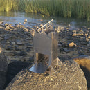 Portable Folding Wood Stove Campnic Outdoor Cooking Burning Rocket