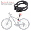 Mountain Bike Seatpost Clamp CNC Road Bicycle Seat Tube Clip (Black 34.9mm)