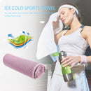 Ice Cold Sports Towel Summer Outdoor Fitness Quick Dry Cooling Towel (Pink)