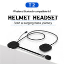 T2 Handsfree Stereo Wireless Bluetooth - Compatible 5.0 Motorcycle Helmet Headset