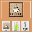 5D DIY Diamond Painting Mat Coaster Ceramics Insulation Cup Pad (Coffee)