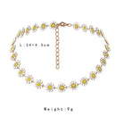 Wedding Party Family Jewelry Boho Choker Daisy Necklace Clavicle Necklace