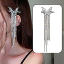Female Elegant Butterfly Shiny Tassel Hairpin Sweet Side Clips Hair Decors P2Q4