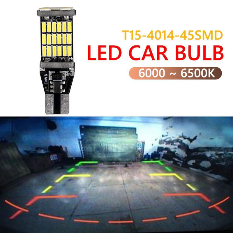T15 W16W LED Car Reverse Turn Signal Light Bulb 4014 45SMD Bulb (White)