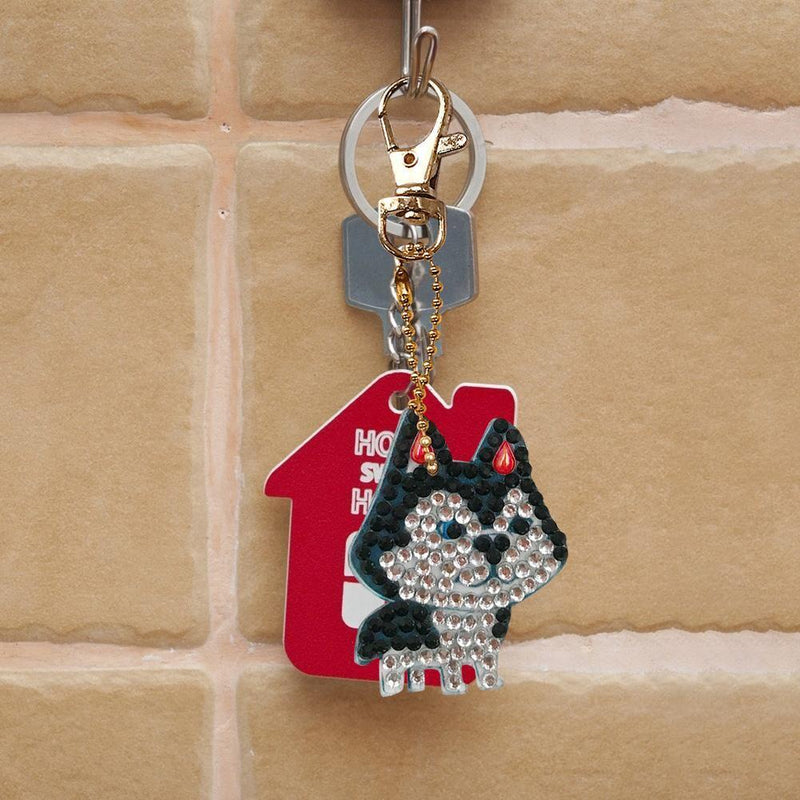 4pcs DIY Special Shape Full Drill Woman Girl Jewelry Keyring Christmas Gift